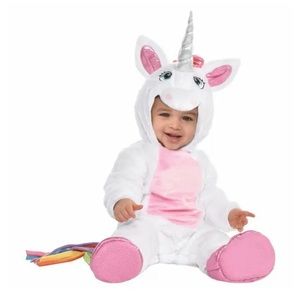 Unicorn Unisex Costume White Pink Child Baby 12-24 Months Suit Yourself